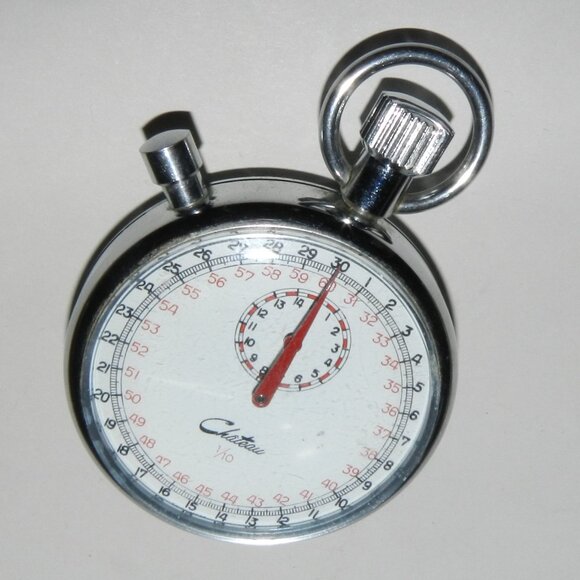 Vintage Chateau Stop Watch 1/10 Time Piece Pocket Timer WORKS - Picture 10 of 13